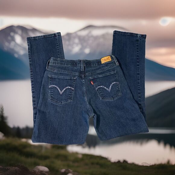 Levi’s‎ 505 Jeans Womens Bootcut Western Straight Embroiderd Pockets Cowgirl - Picture 1 of 5